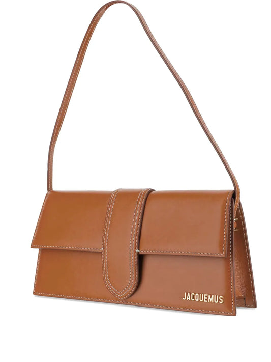 Jacquemus The Long Bambino Leather Flap Closure Shoulder Bag — Same as shown — Size One Size — Front View