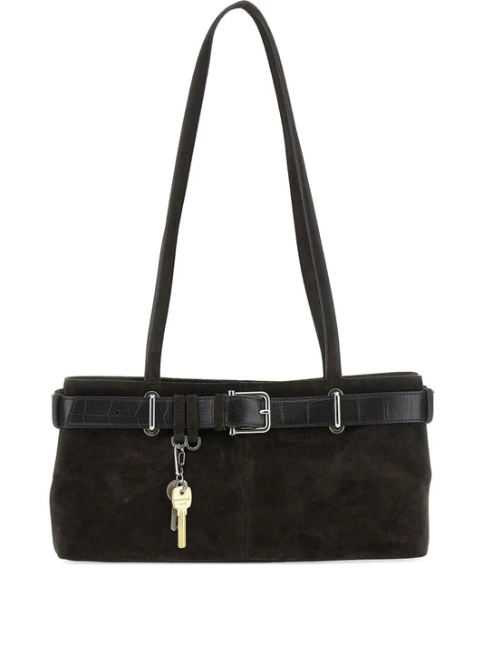 Osoi Small Brocle Suede Belt Shoulder Bag — Same as shown — Size One Size — Front View