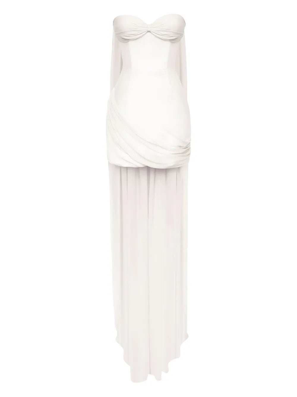 Post Meridiem Corset Draped Mini Dress — White — Size S — Front View