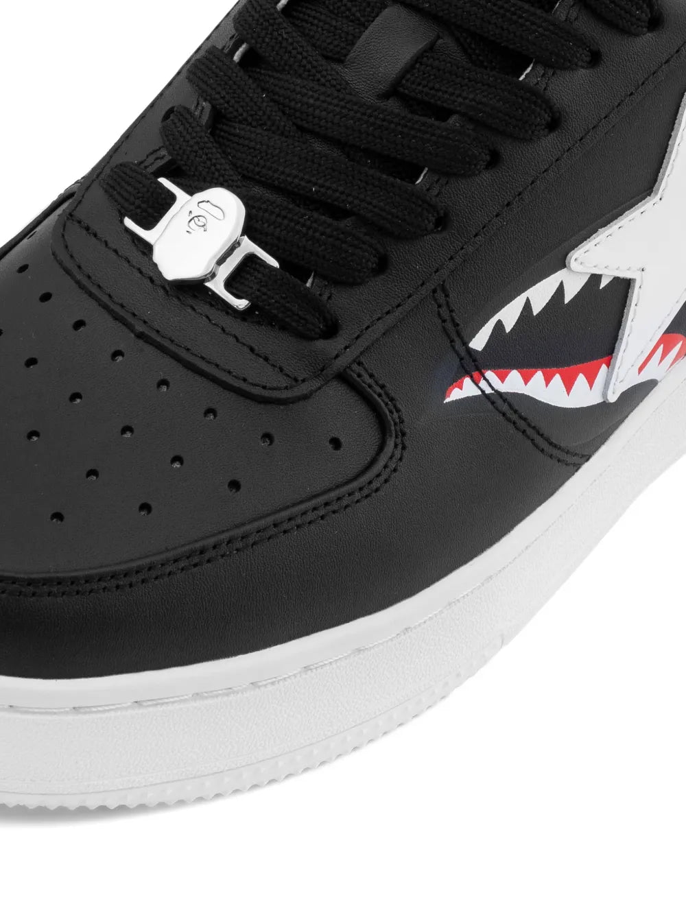 A Bathing Ape?Sta Shark #3 Sneakers — Black — Size US M 3.5 - US W 5 — Top View