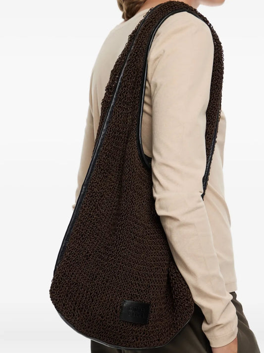 Bimba Y Lola Leather Trimmed Shoulder Bag — Same as shown — Size One Size — Front View