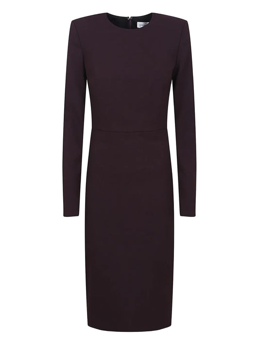 Victoria Beckham Long Sleeve Dress — Purple — Size XS — Front View