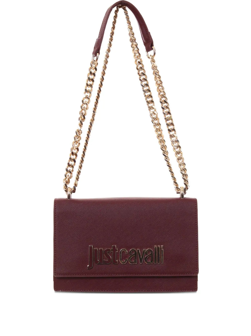 Just Cavalli Logo Lettering Cross Body Bag — Same as shown — Size One Size — Front View