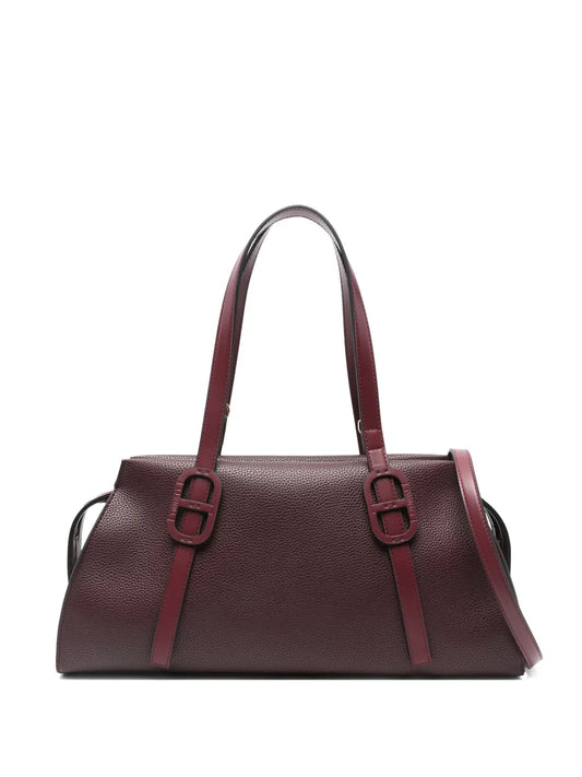 Twinset Logo Detail Shoulder Bag — Same as shown — Size One Size — Front View