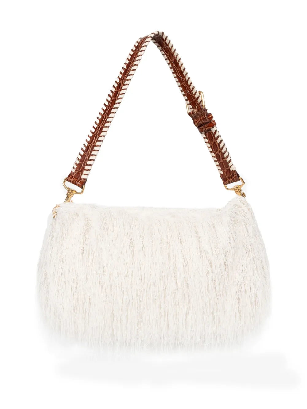 Dries Van Noten Fringed Leather Shoulder Bag — Same as shown — Size One Size — Back View