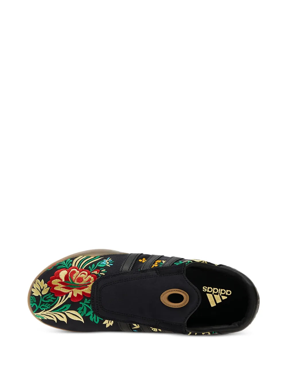 adidas Taekwondo Mei Floral-Embroidered — Black — Size US M 3.5 - US W 5 — Top View