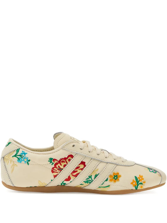 adidas Tokyo Floral-Embroidered — Beige — Size US M 3.5 - US W 5 — Front View