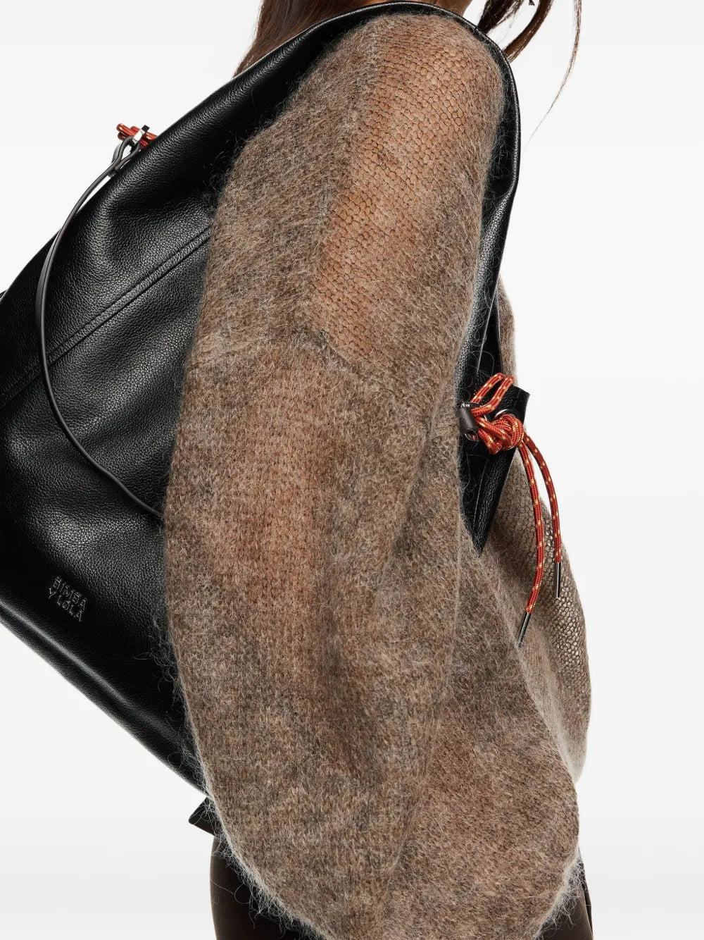 Bimba Y Lola Large Paper Leather Drawstring Shoulder Bag — Same as shown — Size One Size — Side View