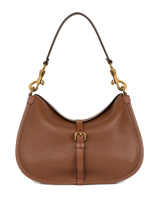 Etro Pony Buckle Fastening Leather Shoulder Bag — Same as shown — Size One Size — Front View