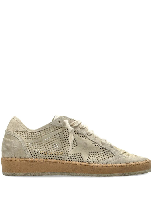 Golden Goose Perforated Star — Beige — Size US M 3.5 - US W 5 — Front View