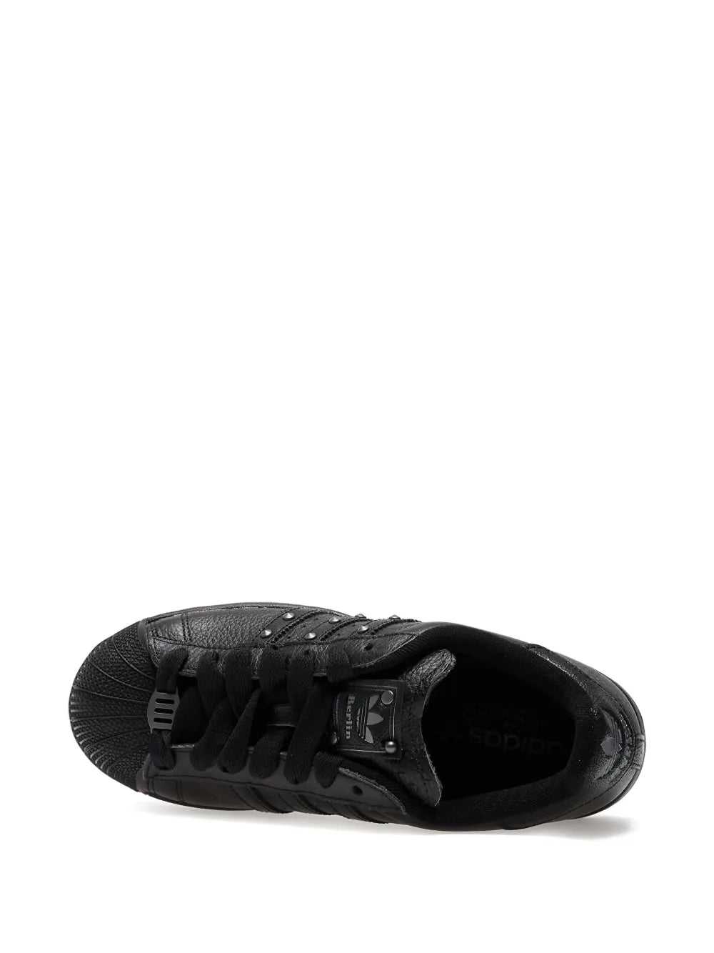 adidas Superstar Ii Studded Sneakers — Black — Size US M 9.5 - US W 11 — Top View