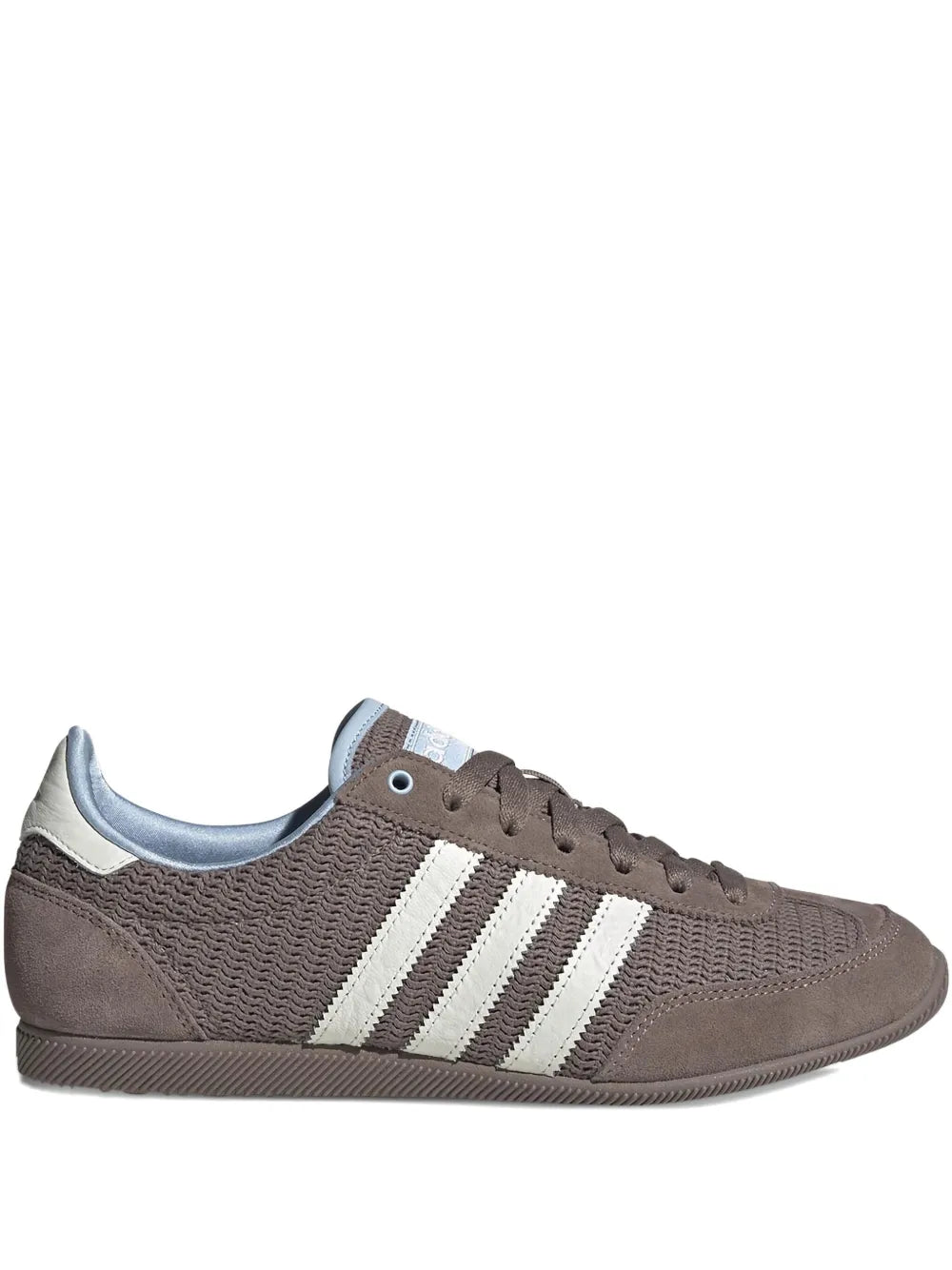 adidas Mesh-Panel Low-Top Sneakers — Taupe Brown — Size US M 10 - US W 11.5 — Front View