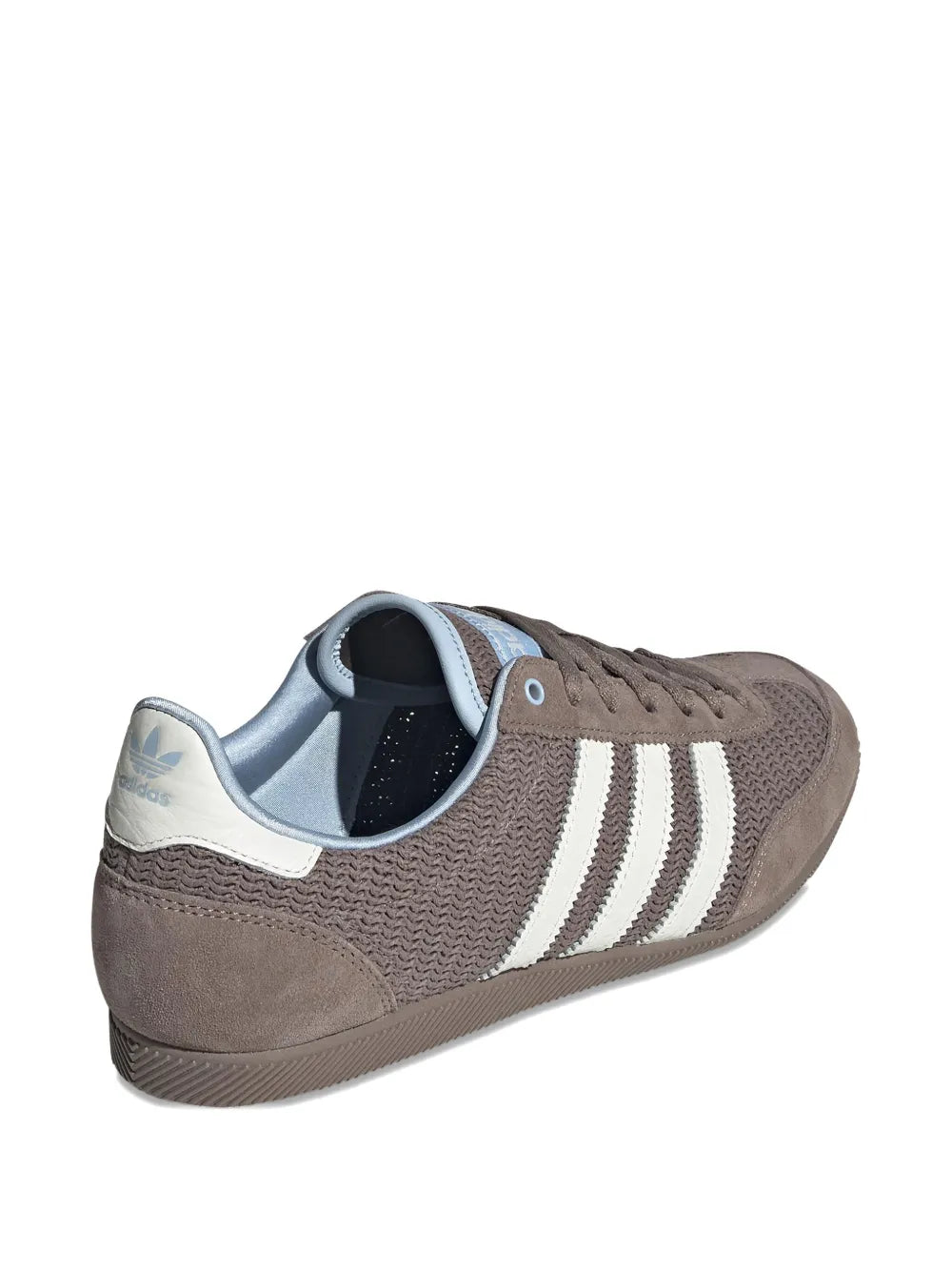 adidas Mesh-Panel Low-Top Sneakers — Taupe Brown — Size US M 10 - US W 11.5 — Back View