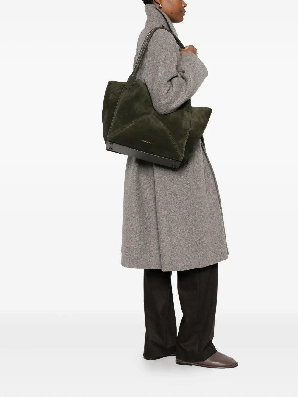 Victoria Beckham Suede Shoulder Bag — Same as shown — Size One Size — Side View