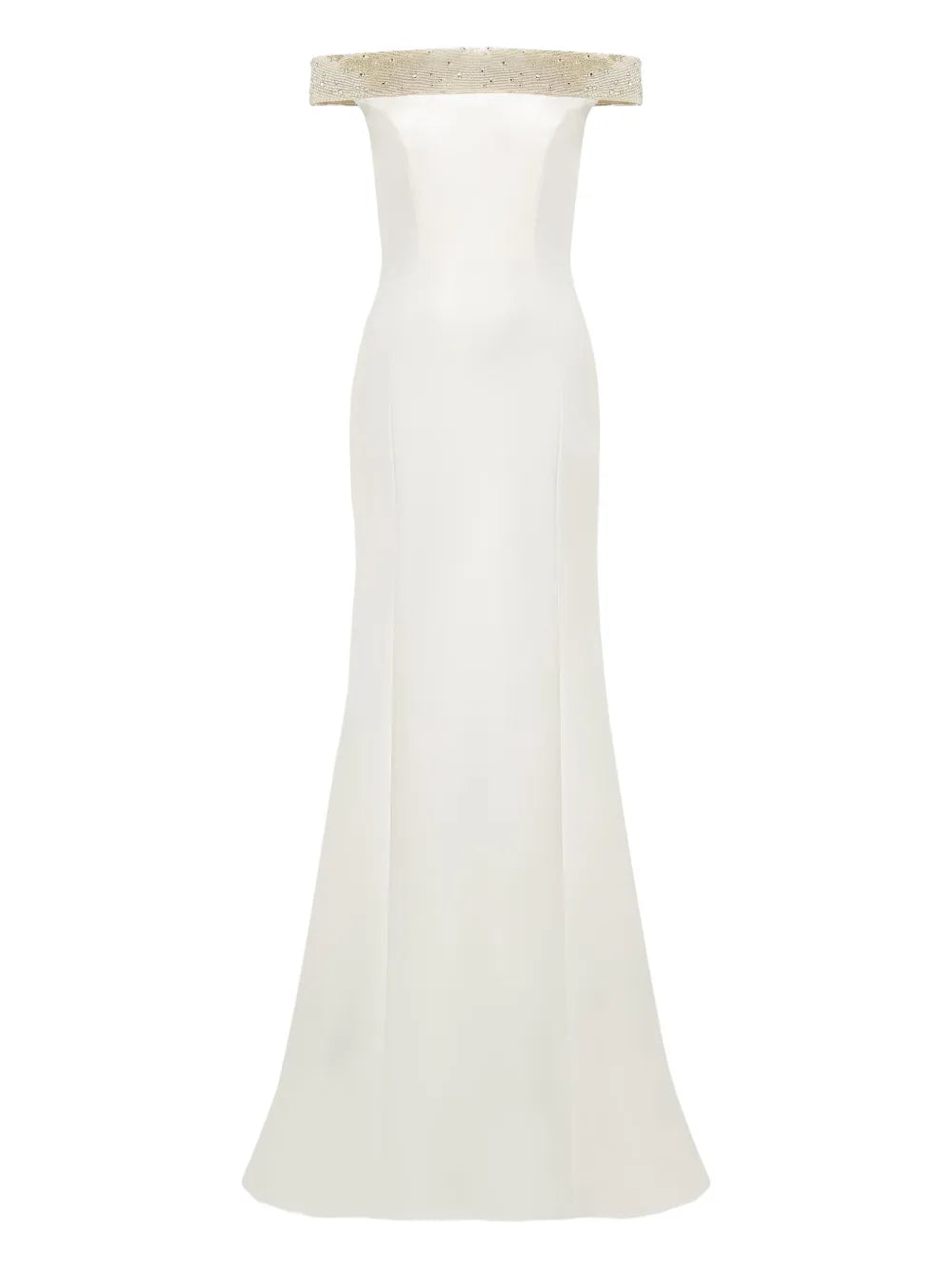 Jenny Packham Enigma Dress — Beige — Size M — Front View