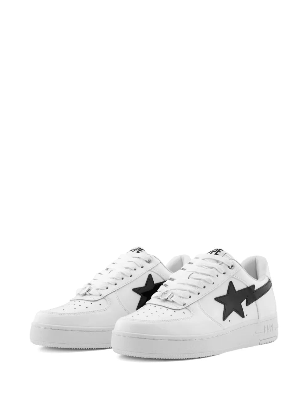 A Bathing Ape?Logo-Patch Sneakers — White — Size US M 3.5 - US W 5 — Side View