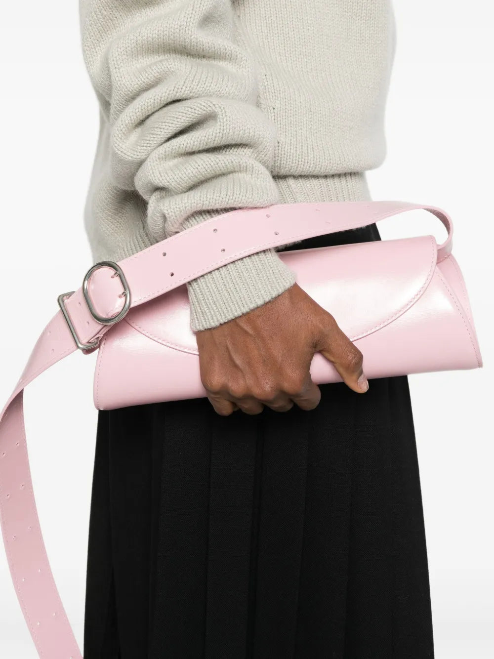 Jil Sander Small Cannolo Shoulder Bag — Same as shown — Size One Size — Side View