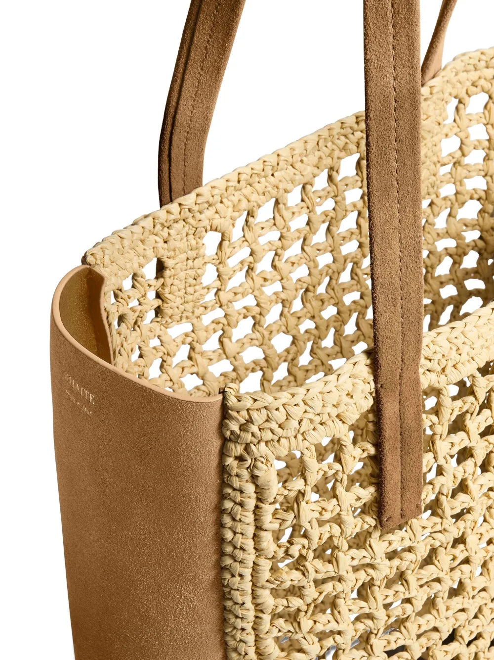 Khaite Small Zoe Woven Panel Tote Bag — Same as shown — Size One Size — Top View