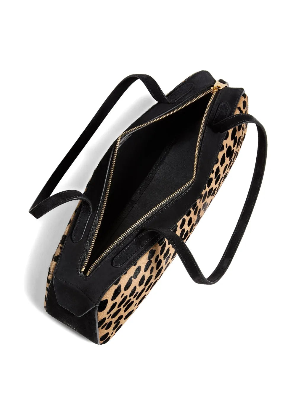 Khaite Simona Animal Print Zip Shoulder Bag — Same as shown — Size One Size — Top View