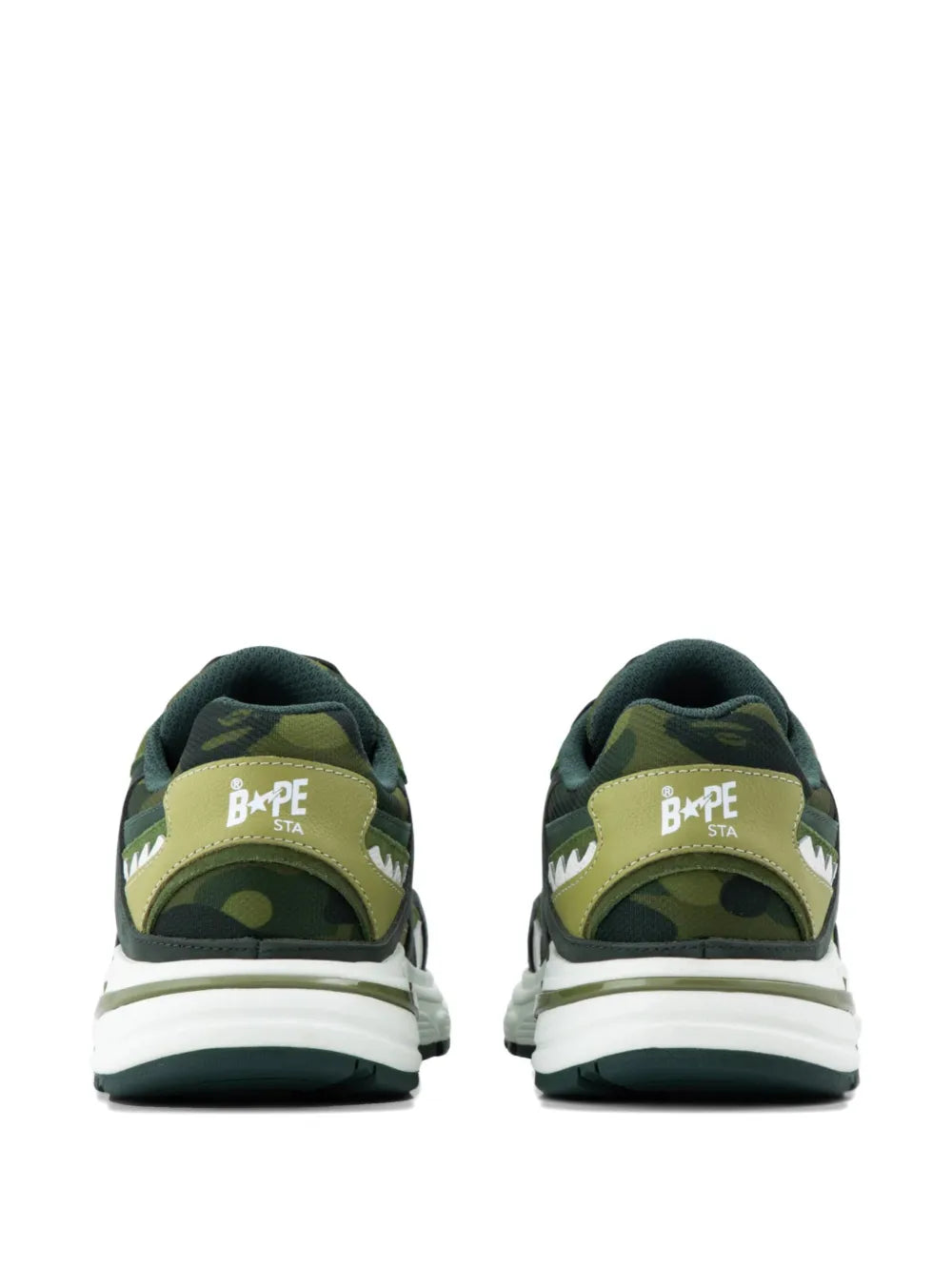 A Bathing Ape?Shark Sta Sneakers — Green — Size US M 3.5 - US W 5 — Side View