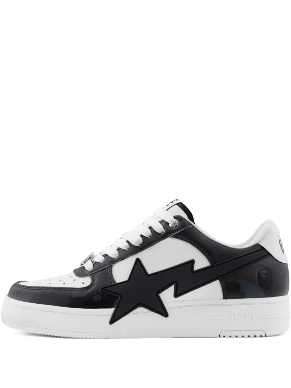 A Bathing Ape?Star-Appliqu?Sneakers — Black — Size US M 3.5 - US W 5 — Front View