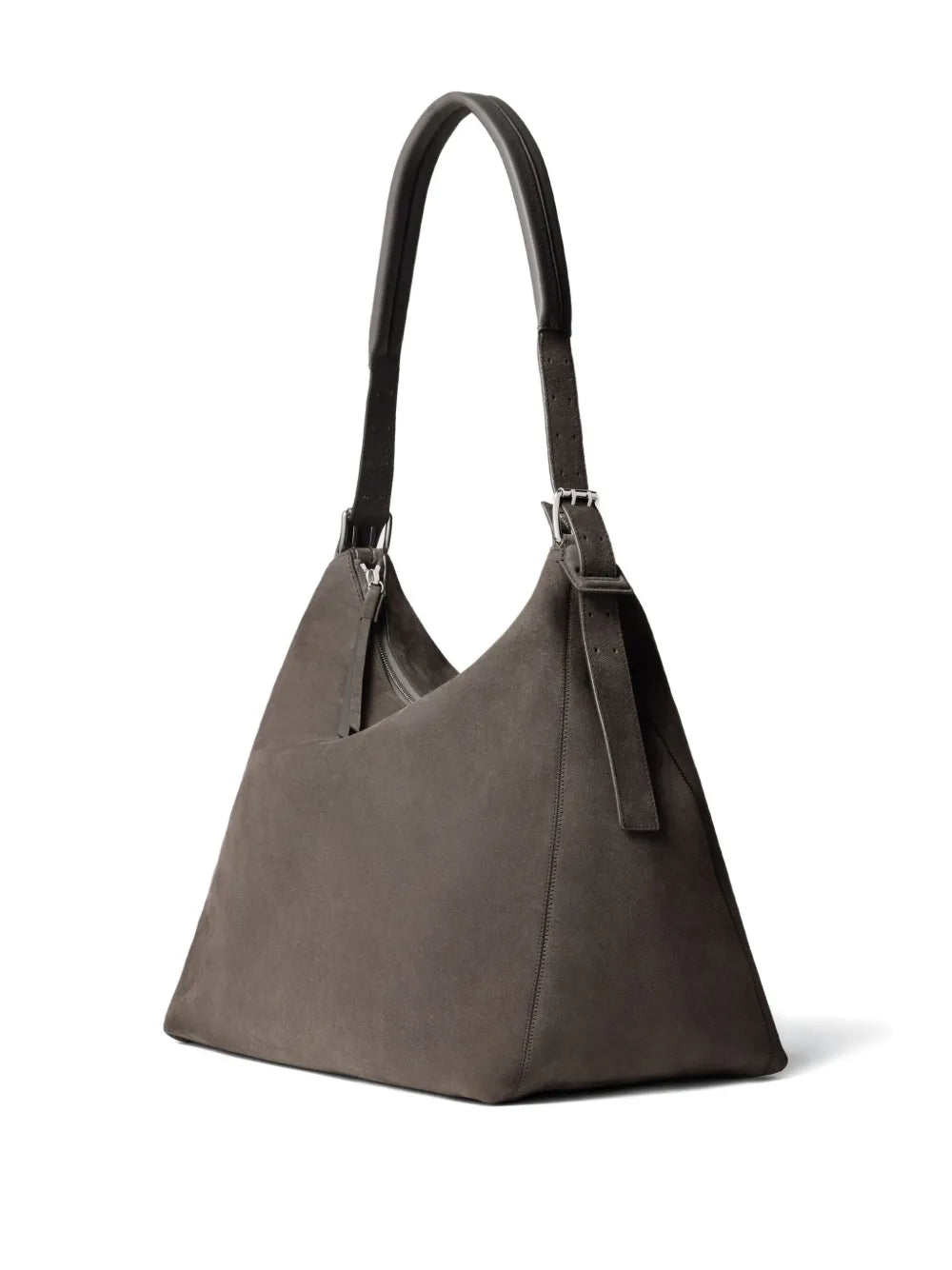Lemaire Belted Suede Shoulder Bag — Same as shown — Size One Size — Back View