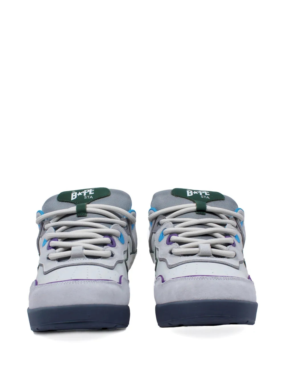 A Bathing Ape?Flip Sta Sneakers — Grey — Size US M 11 - US W 12.5 — Back View