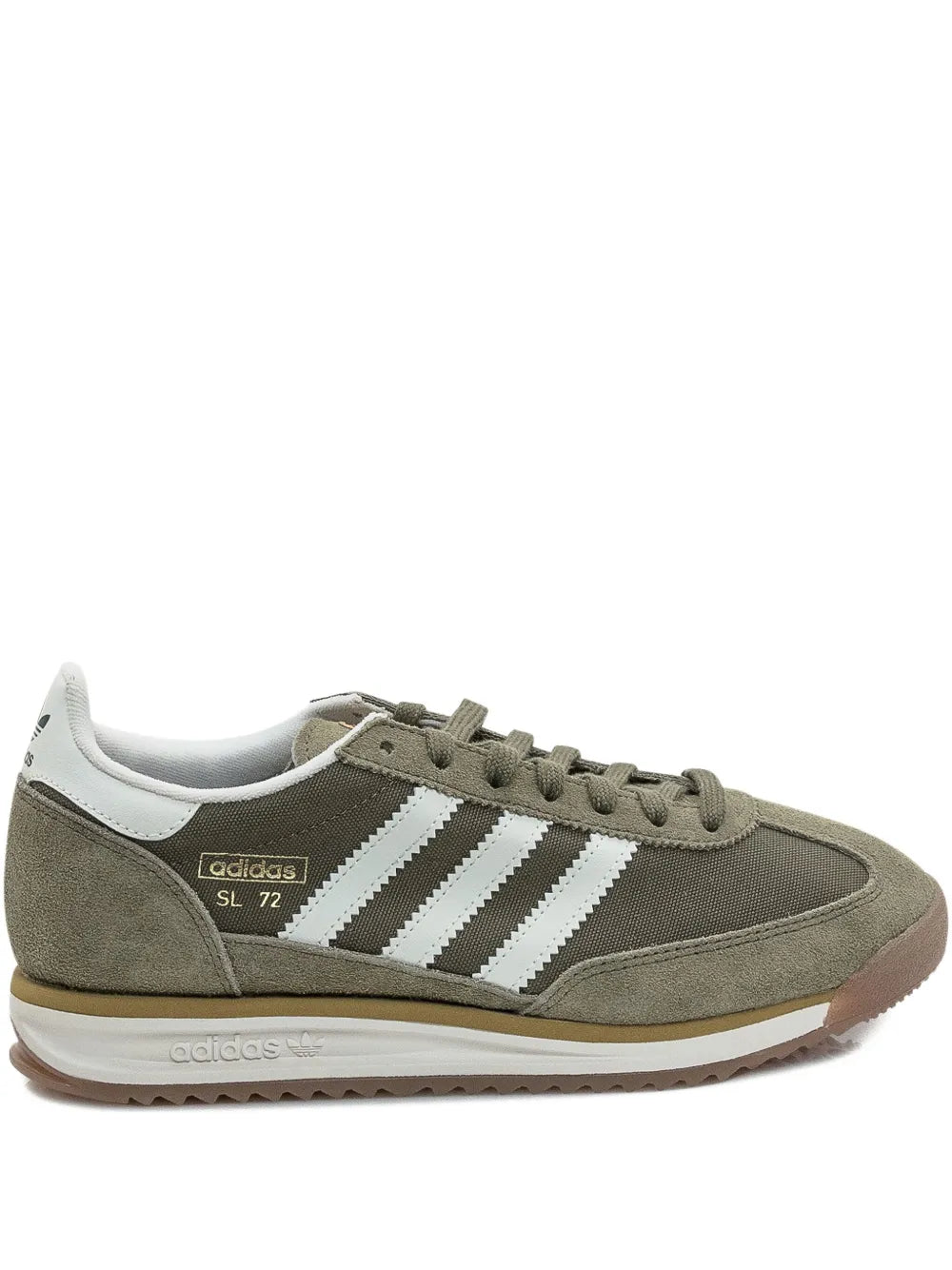 adidas Sl72 Rs Lace-Up Sneakers — Olive Green — Size US M 9 - US W 10.5 — Front View