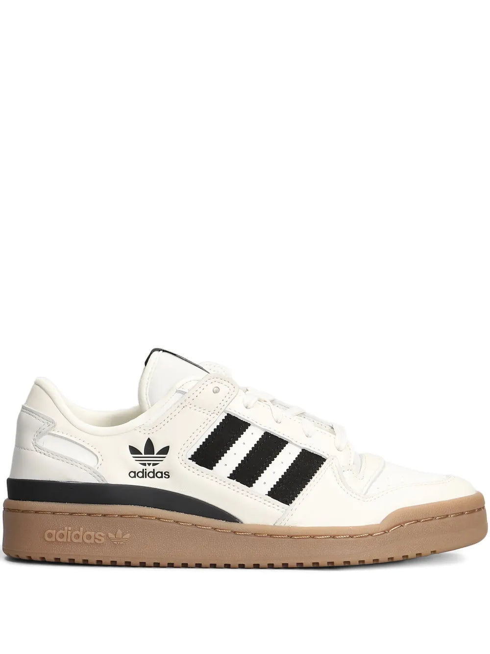 adidas Forum Low Striped Sneakers — Off-White — Size US M 8.5 - US W 10 — Front View