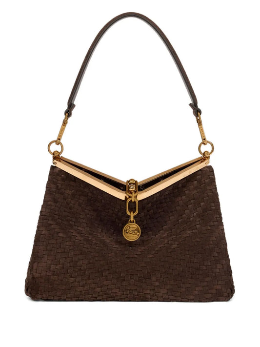 Etro Medium Vela Suede Shoulder Bag — Same as shown — Size One Size — Front View