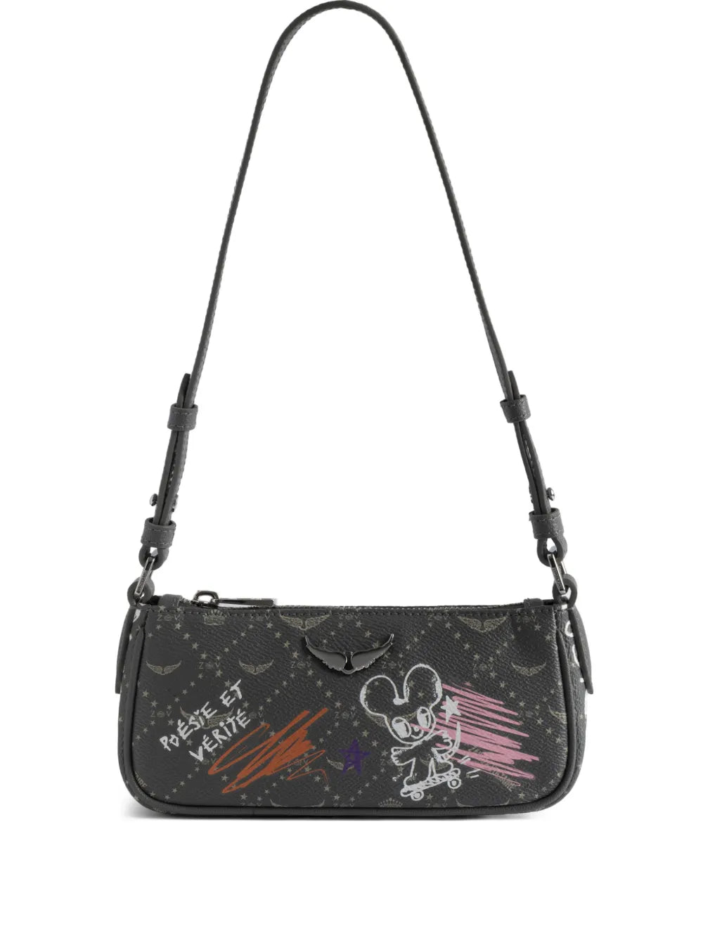 Zadigvoltaire Z Monogram Graphic Shoulder Tag — Same as shown — Size One Size — Front View