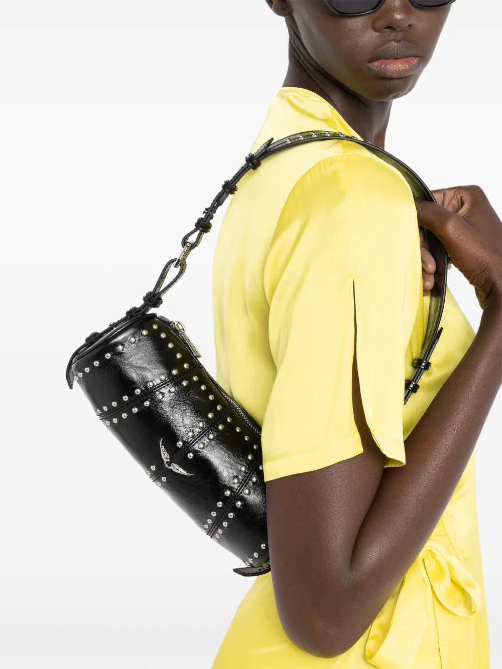 Zadigvoltaire Le Roudoudou Studs Shoulder Bag — Same as shown — Size One Size — Side View