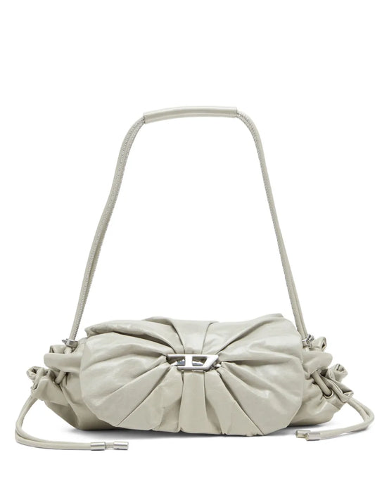 Diesel Scrunch D Leather Shoulder Bag — Same as shown — Size One Size — Front View