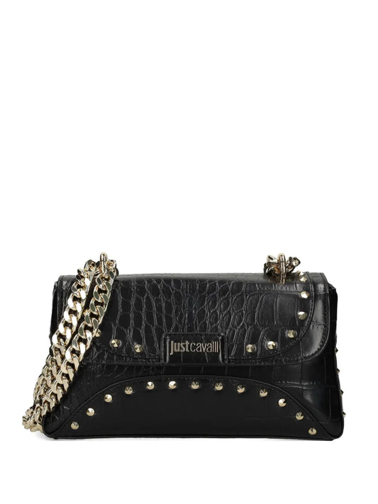 Just Cavalli Stud Embellished Shoulder Bag — Same as shown — Size One Size — Front View