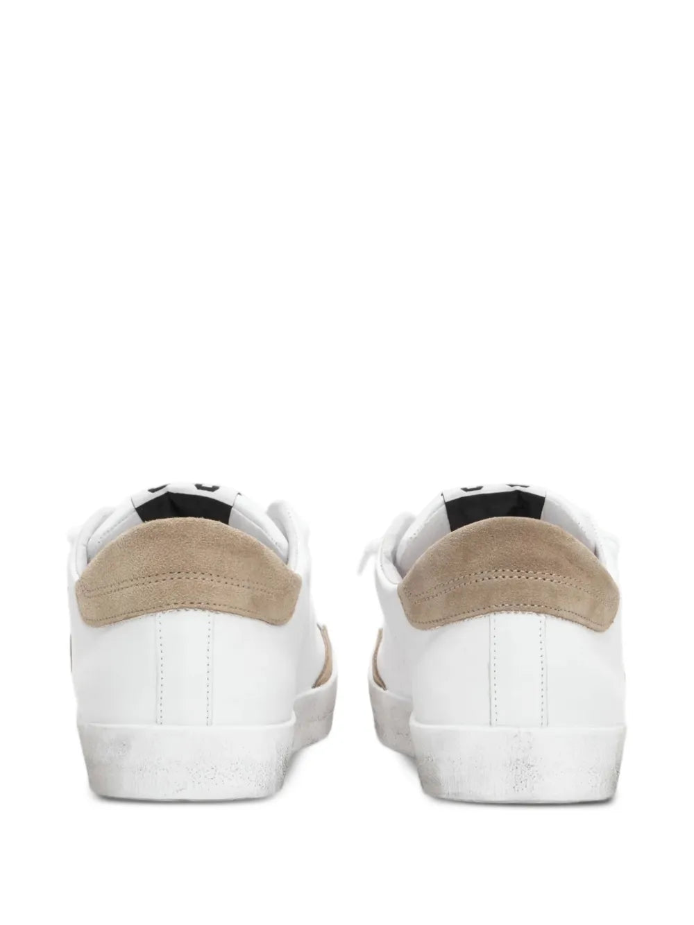 2 Star Prime Star Lace-Up Sneakers — White — Size US M 3.5 - US W 5 — Back View