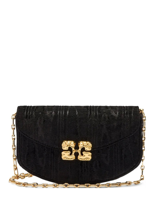 Ganni Textured Shoulder Bag — Same as shown — Size One Size — Front View