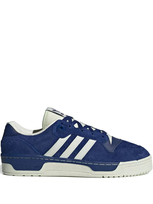 adidas Rivalry Low Striped Sneakers — Blue — Size US M 9.5 - US W 11 — Front View