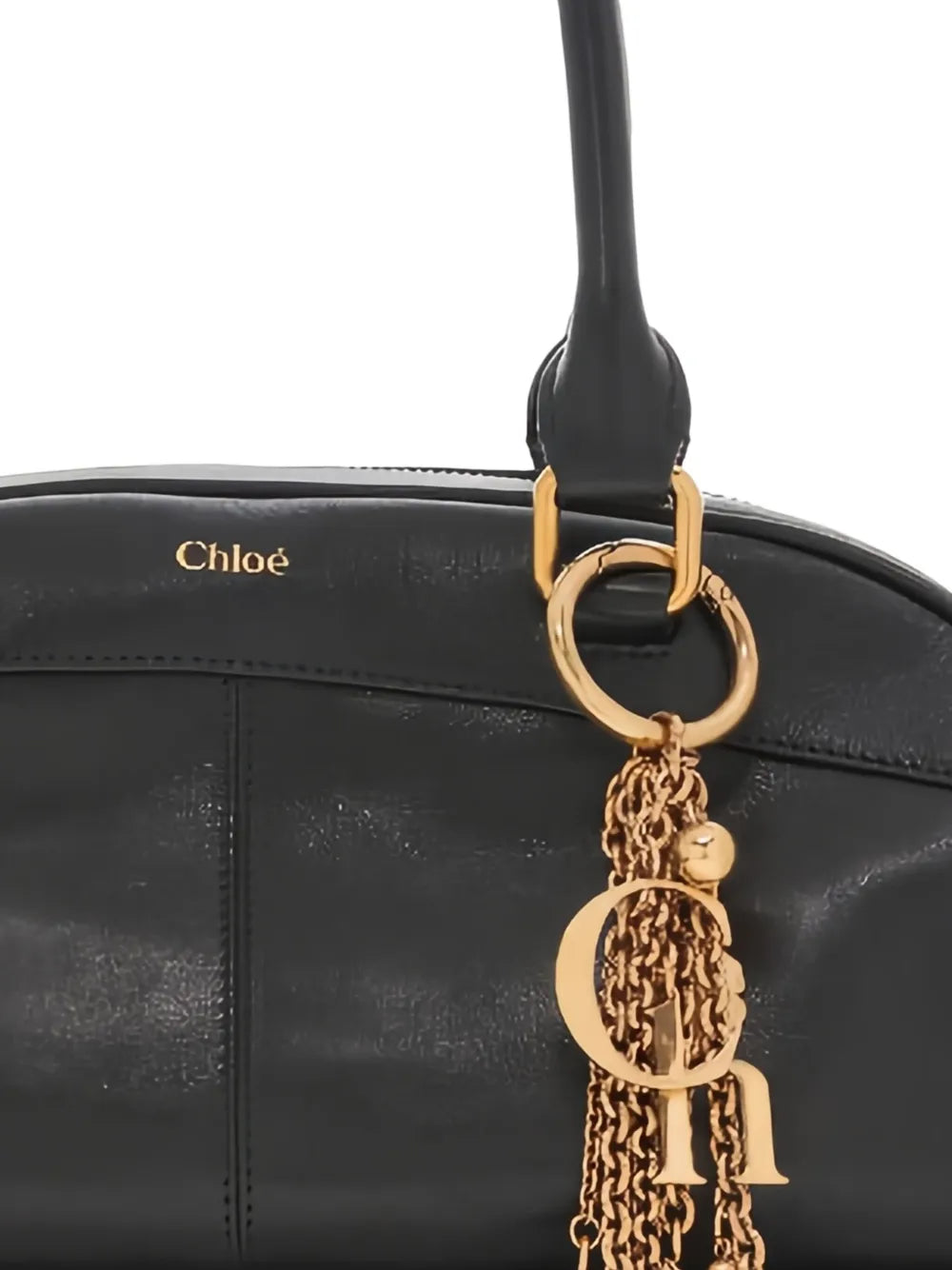 Chloe Logo Charm Shoulder Bag — Same as shown — Size One Size — Side View