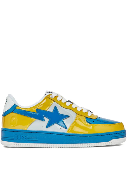 A Bathing Ape?Bape Sta Sneakers — Blue / Yellow — Size US M 11 - US W 12.5 — Front View