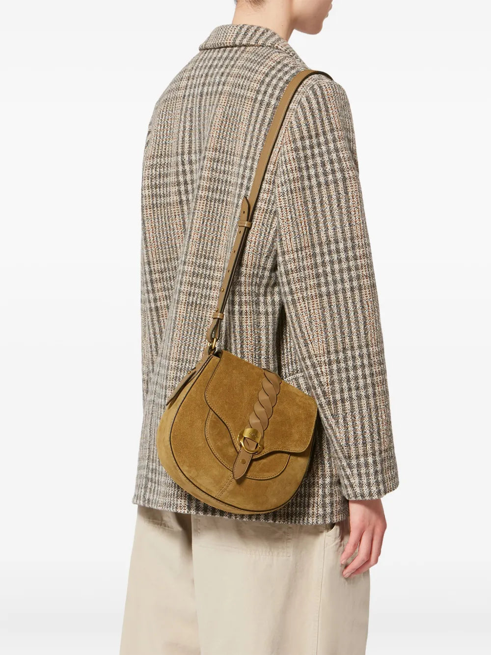 Isabel Marant Small Altay Braided Leather Shoulder Strap — Same as shown — Size One Size — Side View