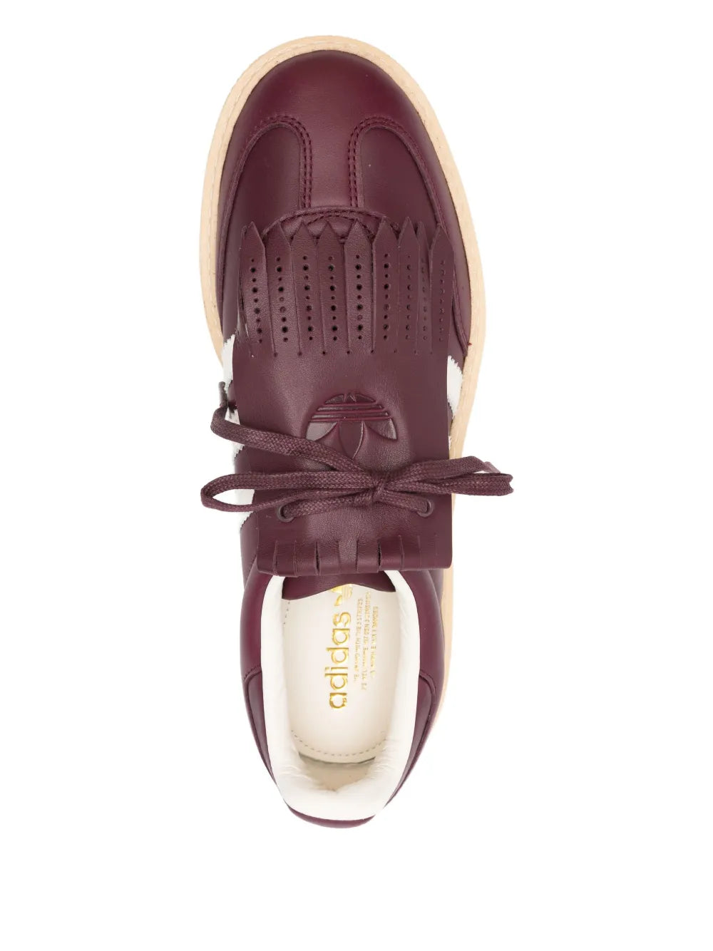 adidas Samba Lux Sneakers — Burgundy — Size US M 10.5 - US W 12 — Top View