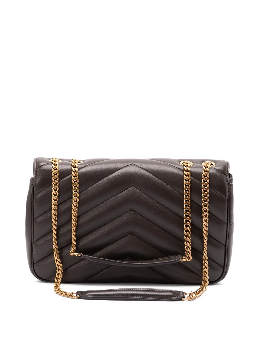 Saint Laurent Chevron Chain Shoulder Bag — Same as shown — Size One Size — Side View