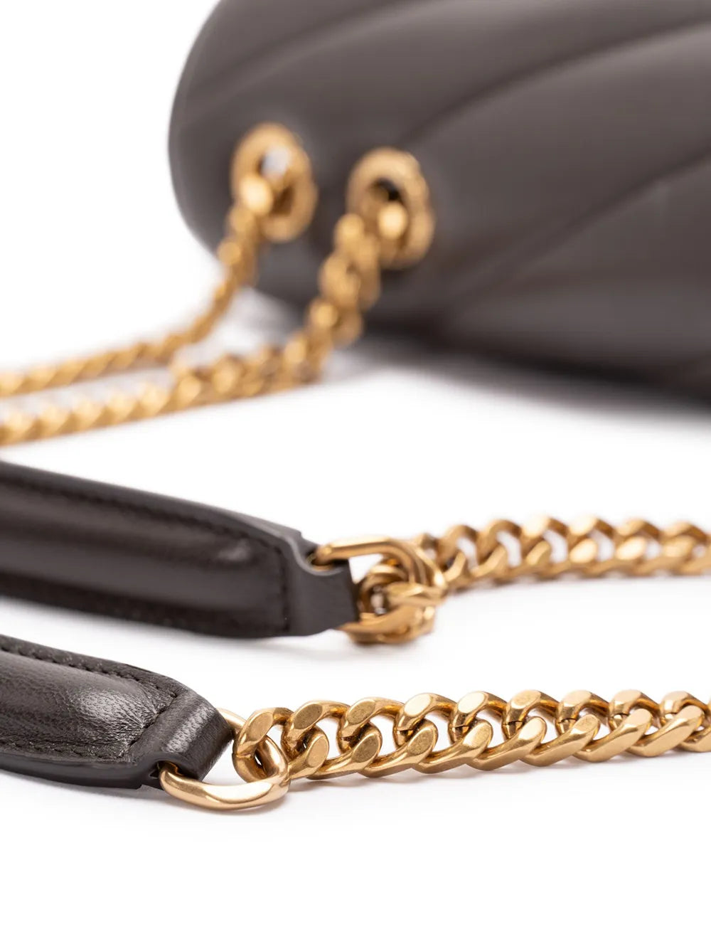 Saint Laurent Chevron Chain Shoulder Bag — Same as shown — Size One Size — Top View