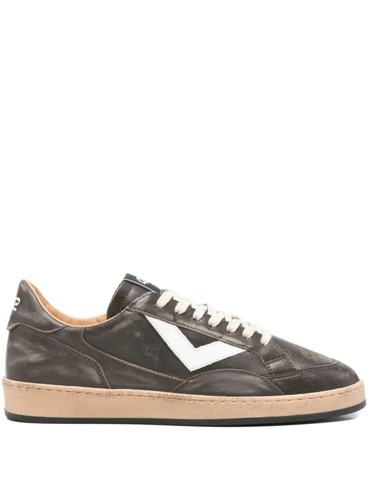 4B12 Playnew Panelled Sneakers — Brown — Size US M 3.5 - US W 5 — Front View