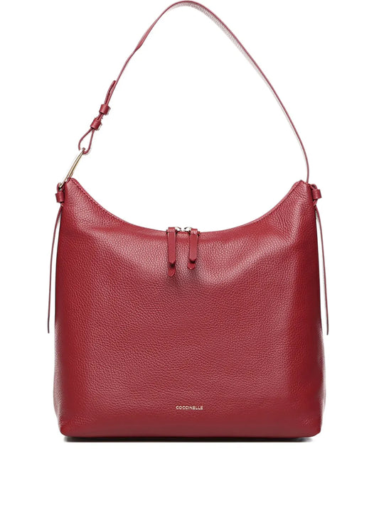 Coccinelle Small Malory Leather Shoulder Bag — Same as shown — Size One Size — Front View