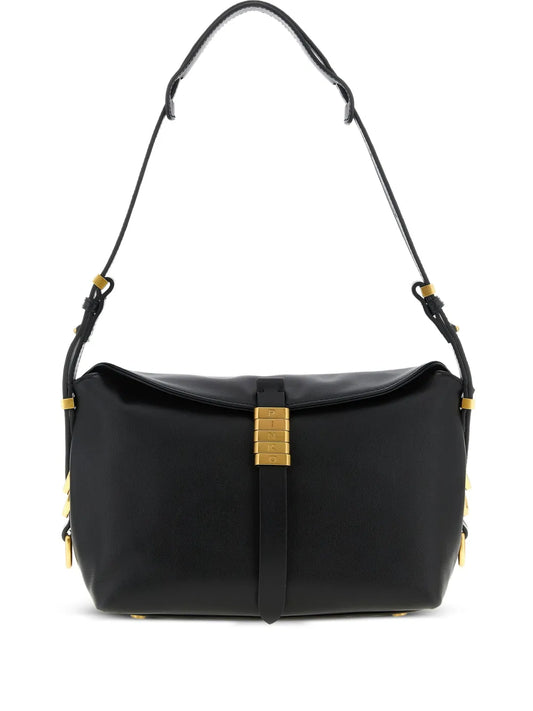 Pinko Engraved Rings Saddle Shoulder Bag — Same as shown — Size One Size — Front View