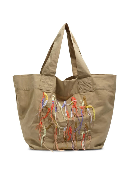 Bimba Y Lola Logo Embroidered Shoulder Bag — Same as shown — Size One Size — Front View