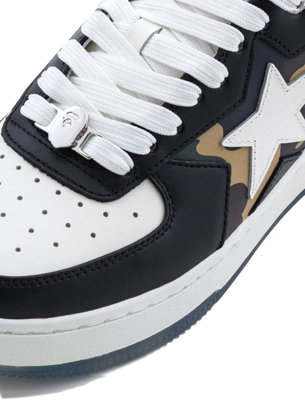 A Bathing Ape?Bape Sta Star Camouflage Sneakers — Black — Size US M 11 - US W 12.5 — Detail View