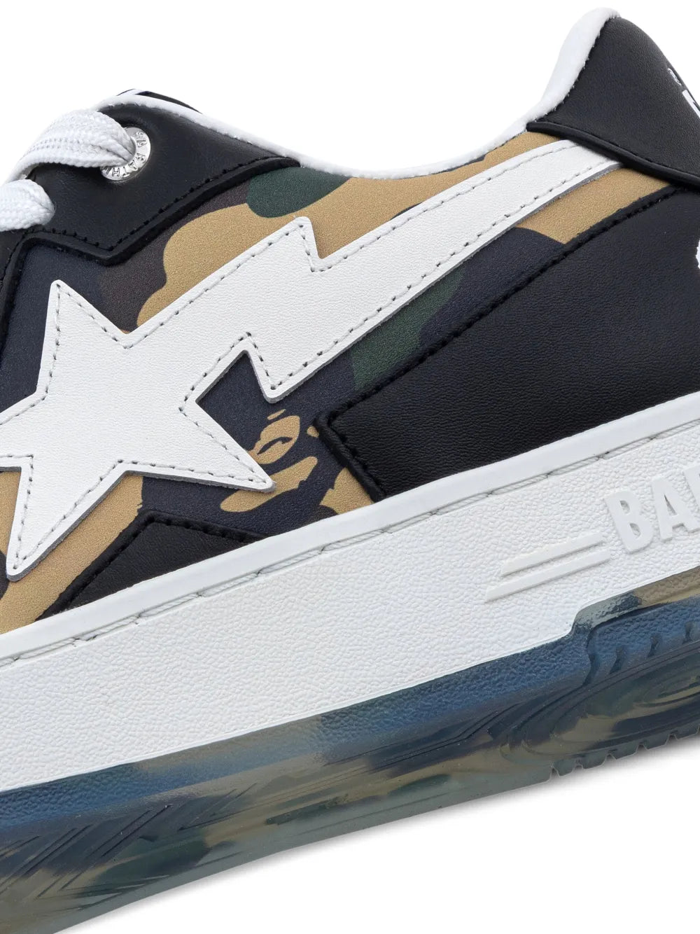 A Bathing Ape?Bape Sta Star Camouflage Sneakers — Black — Size US M 11 - US W 12.5 — Top View