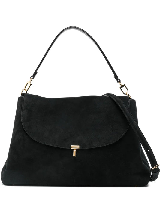 Toteme T Lock Suede Sholder Bag — Same as shown — Size One Size — Front View